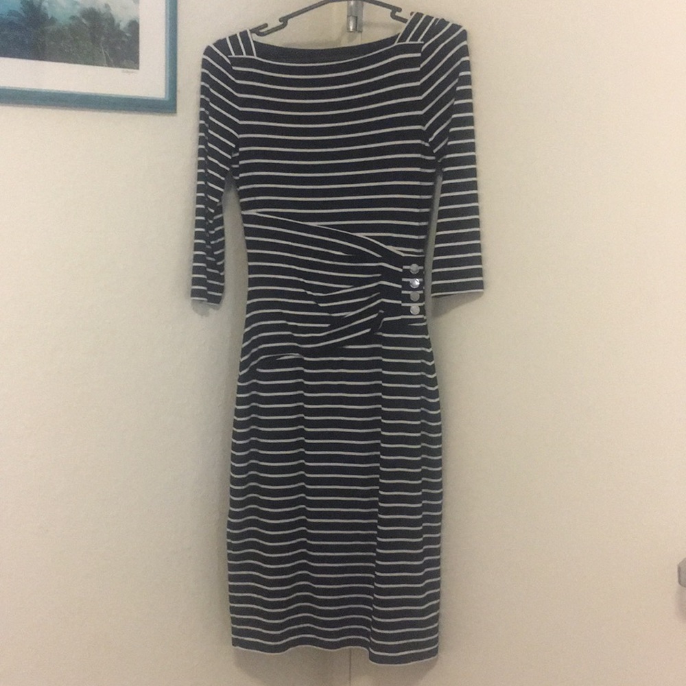 Stripe White House Black Market Work Dress